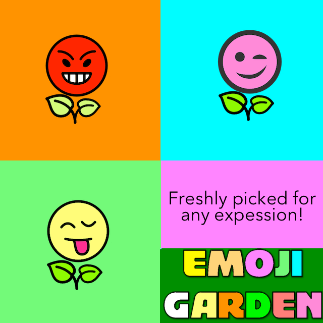 Over 30 emoji flowers freshly picked for any expression. iPhone sticker pack.